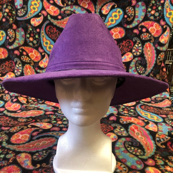 Purple Suede Hat - Picture 2 of 7